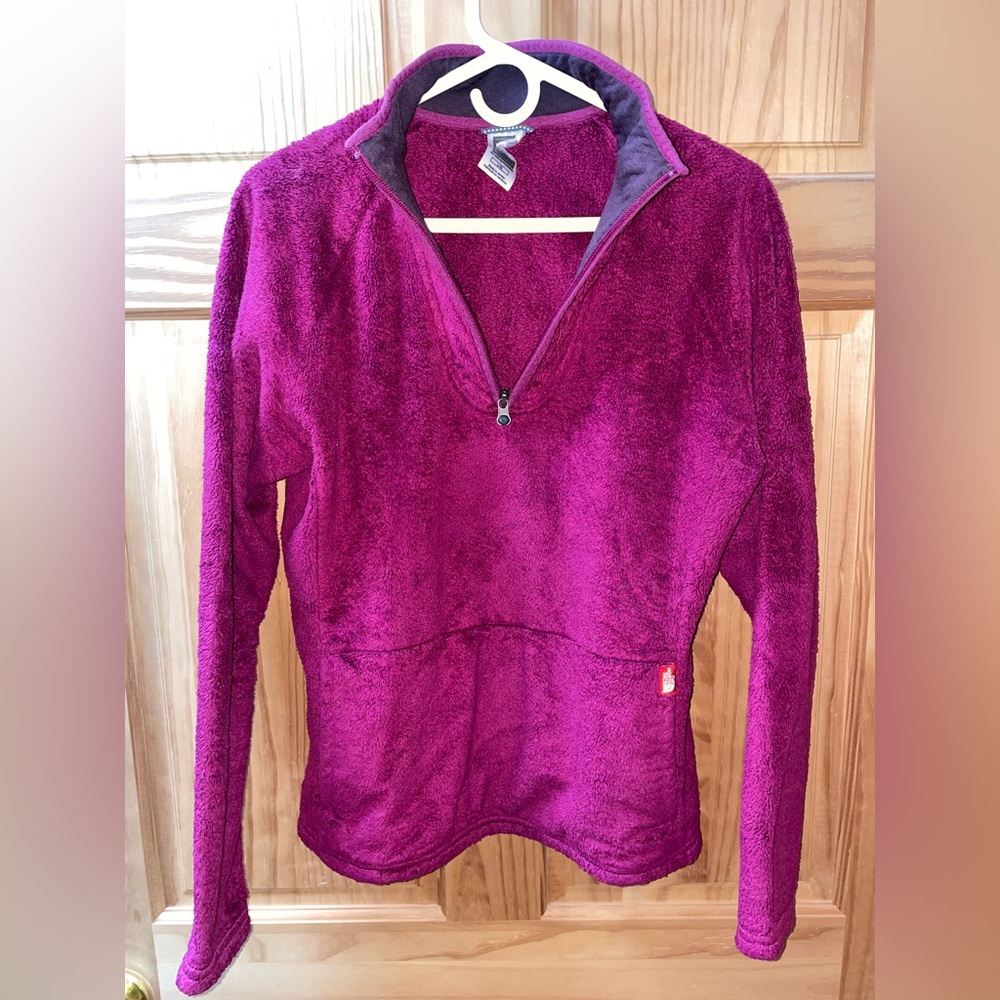 North Face quarter zip fleece, magenta
